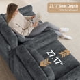thumbnail image 2 of Noelse 3-in-1 Sleeper Chair Bed, Convertible Sofa Bed with Pull-Out Recliner, Corduroy Fabric Accent Chair, Dark Gray, 2 of 9