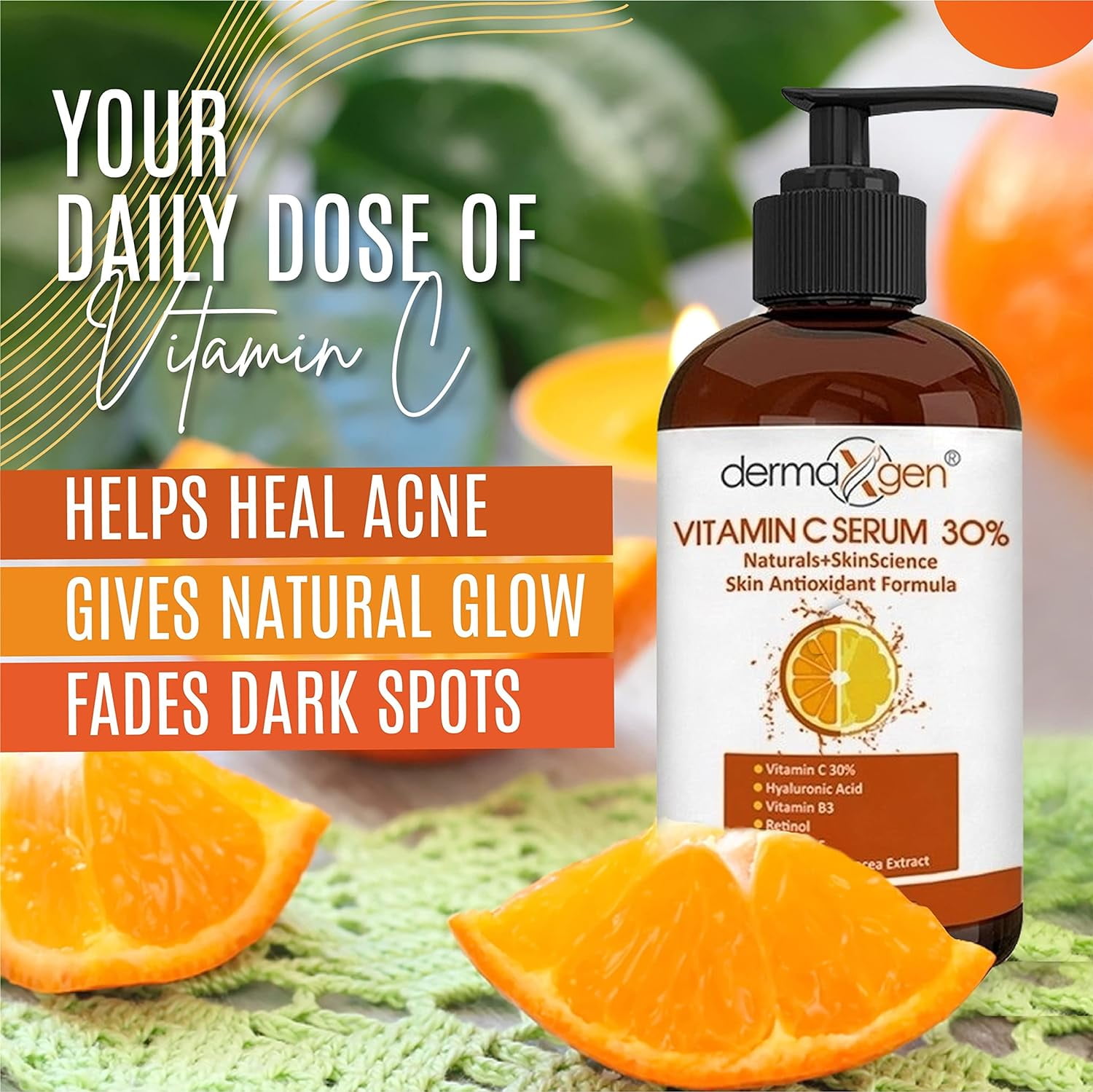 Dermaxgen Vitamin C Face Serum, 8 Fl Oz