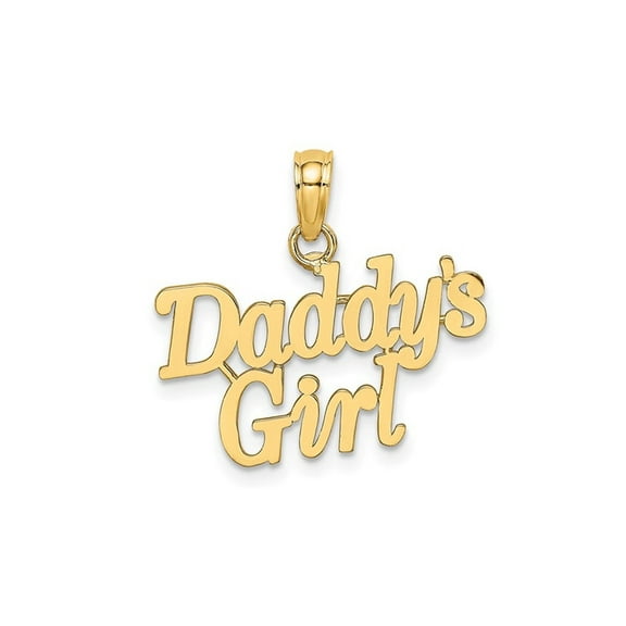 14K Yelllow Gold Daddys Girl Charm Pendant (NO CHAIN)