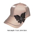 thumbnail image 5 of HARMTTY Women Hat Butterflies Ponytail Hole Hip Hop Embroidery Extended Brim Peaked Hat Female Headwear, 5 of 8