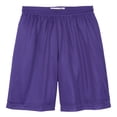thumbnail image 3 of Youth PosiCharge Double-Layer Classic Polyester Mesh Short Purple X-Large, 3 of 8