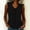 Black, variant on Womens Sleeveless V-Neck Blouse Peter Pan Collar Eyelet Lace Trim Relaxed Fit Button Down Top White,Size XL