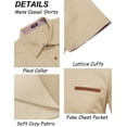 thumbnail image 5 of COOFANDY Mens Cotton Short Sleeve Button Down Shirts Collared Summer Denim Shirt, 5 of 6