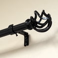 thumbnail image 3 of Lumino 1" Black Prima Cage Adjustable Single Curtain Rod Set, 42"-120", 3 of 5
