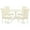 White, variant on East West Furniture Dublin 5-piece Wood Dining Set in Linen White/Light Beige