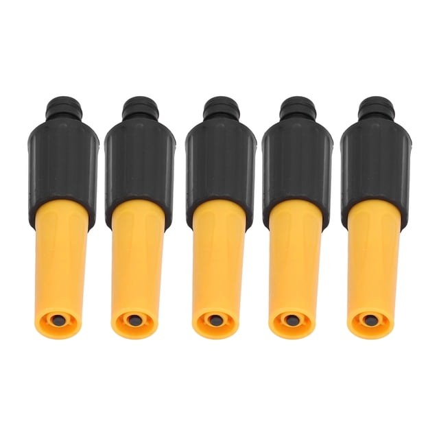 Boquilla De Manguera 5 Piezas Boquilla De Manguera De Alta Presión ABS Amarillo Negro Herramienta De Riego De Jardín Con Revestimiento De Agarre Suave TPR Para Riego De Jardín