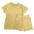 thumbnail image 4 of BOOMNY Baby Girls 2 Peice Pajamas Sets Soft Short Sleeve Sleepwear Tops Shorts Pjs Set for Kids Cozy Loungewear Homewear, 4 of 4