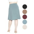 thumbnail image 3 of Stretch Is Comfort Women's Ultra Flex A-Line Knee Length Skirt | Adult Small- 3x, 3 of 7