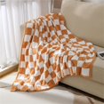 thumbnail image 1 of LAICAIW Checkered Throw Blanket，Checkered Blanket Throw Cute，Throw Blankets Checkerboard Grid Chessboard Gingham Warmer Comfort Plush Reversible Microfiber Cozy Decor For Home Bed Couch (Khaki, 28, 1 of 7