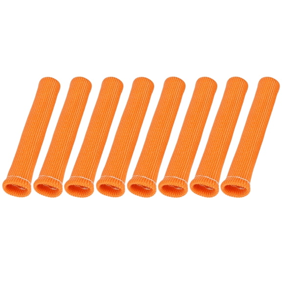 8 Pcs Spark Plug Wire Boots 1800 Degree Heat Shield Protector Sleeve Orange for Car