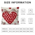thumbnail image 5 of SHANXI  Valentines Day Pillow Covers ,Polka Dots Red Heart Decor Holiday Farmhouse Pillow Case Gifts Decoration for Home Sofa Couch 24x24in, 5 of 5