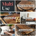 thumbnail image 2 of HEIRLOUM Reclaimed Wood Table Top - Rustic Recycled Solid Wood Perfect for Kitchens, Dining and Coffee Table Top (1pc 42" Round, IMP42R), 2 of 7