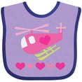 thumbnail image 3 of Inktastic Valentine Pink Heart Helicopter Boys or Girls Baby Bib, 3 of 4