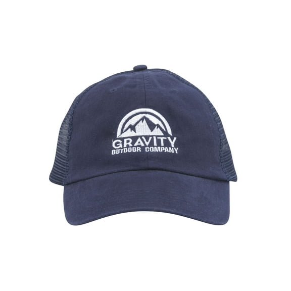 Logo Adjustable Trucker Baseball Hat - Navy