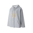 thumbnail image 3 of Seyurigaoka Zip Up Hoodie for Women 2000s Five-Pointed Star Graphic Oversized Hooded Sweatshirt Jacket E-Girl Harajuku Streetwear for Teen Girls, 3 of 9