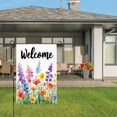 thumbnail image 3 of AMHNF Linen Garden Flag with Watercolor Wildflowers - Welcome Sign for Spring Summer Home Outdoor Garden Yard Door Decor 12x18 inch, 3 of 5