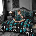 thumbnail image 4 of meiyoeat Vintage Geometric Rhombus Aztec 7-Piece Twin Bedding For Boys,Country Western Cowboy Farmhouse Bedding Comforter Set,Reversible, 4 of 7