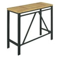 thumbnail image 5 of 5 Pieces Outdoor Patio Wicker Bar Set, Foldable Wood Tabletop with 4 Square Stools, Brown, 5 of 15