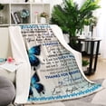 thumbnail image 2 of Gifts for Mom, Mother in Law Gifts from Daughter in Law, Butterfly Microfiber Plush Sherpa Blanket, Warm Cozy Throw Blanket for Couch and Bed, Mom Birthday Gifts, 51 x 59 inches, 2 of 6