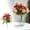 Pink, variant on Artificial Rose Bouquet, 33cm Flower Bundles with 5 forks and 10 Heads for Home, Wedding, and Restaurant Decor - Pink