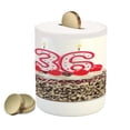 thumbnail image 1 of 36th Birthday Piggy Bank, Happy Birthday Party Theme Cake with Candles and Sprinkles Art Print, Ceramic Coin Bank Money Box for Cash Saving, 3.6" X 3.2", Multicolor, by Ambesonne, 1 of 4