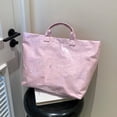 thumbnail image 2 of Bolso Mano PVC Gran Capacidad Compras para Mujer () Rosa, 2 of 7