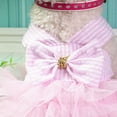 thumbnail image 4 of yuehao pet supplies pet dog summer bottoming stripe print dress clothes pet cat dress pink, 4 of 7