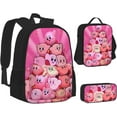 thumbnail image 2 of Collage Kirbys 3 Pcs Backpacks Set with Thermal Insulated Lunch Tote Purse Pencil Case Multifunctional Laptop Daypack Travel Bag, Lunch Box, Pencil Case, 2 of 5