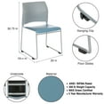 thumbnail image 4 of Hampden Furnishings Jody Collection Vinyl Padded Stack Chair, Grey/Blue, Pack of 4, 4 of 4