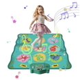 thumbnail image 1 of Tapete de baile Dinosaurio de dibujos animados Tapetes de juegos musicales electrónicos Almohadilla de baile con luces LED Tapete para piso de baile Juego de juguetes Regalos para niños niñas y niños, 1 of 6