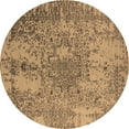 thumbnail image 1 of Ahgly Company Indoor Round Oriental Brown Industrial Area Rugs, 3' Round, 1 of 4