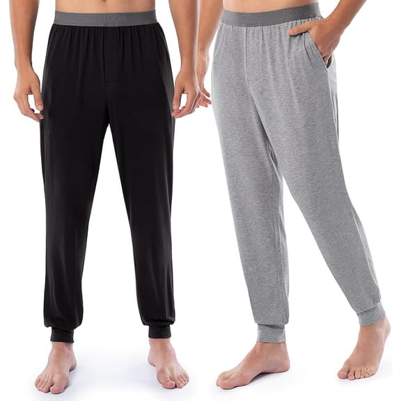 Fruit of the Loom Men's 360 Stretch 2-Pack Jogger Pajama Sleep Pant