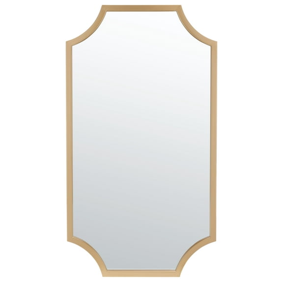 SAFAVIEH Elenin 19.8 in. x 36 in. Solid Frame Mirror, Gold