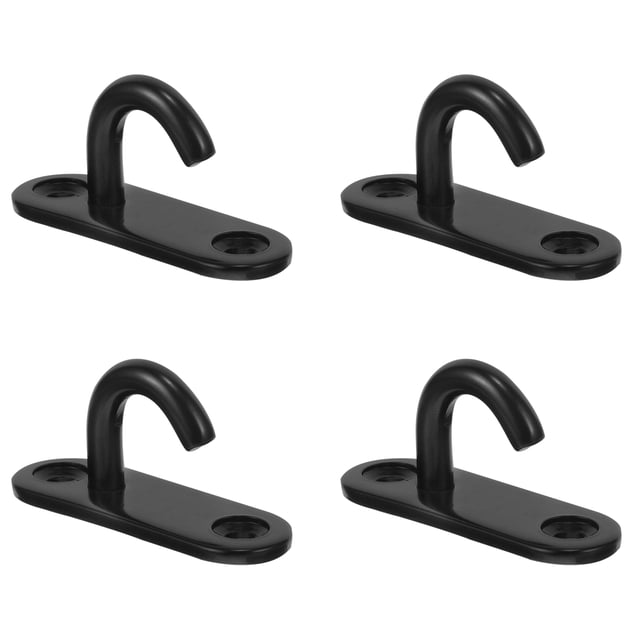 HEALEEP 4Ud Para Y Pared Con Pad Eye En Acero Resistente Negro