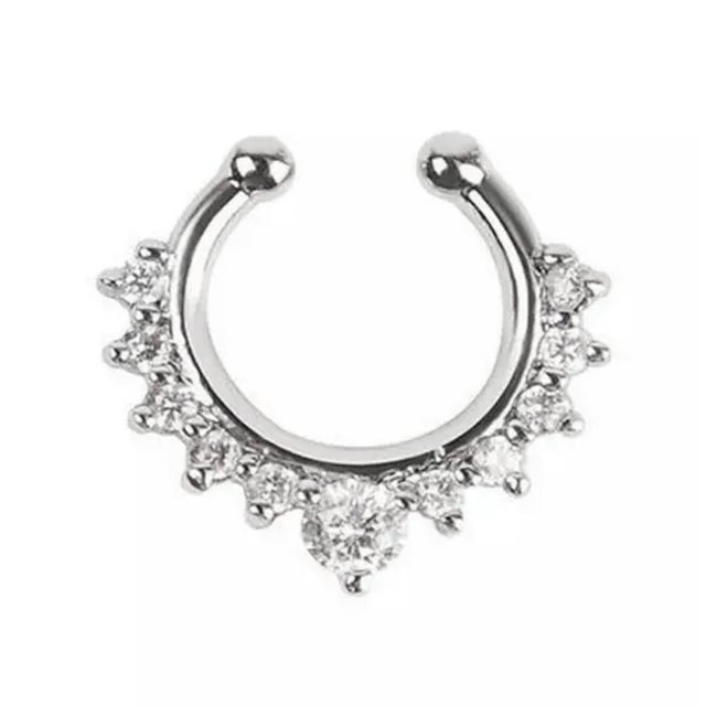 CUITING Fake Unisex Septum Clicker Nose Ring Non Piercing Hanger Clip On Delicate Jewelry 1X S-Multicolor #12-40 pcs/box