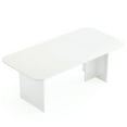 thumbnail image 4 of Resenkos Study Writing Desk, Computer Desk,63-Inch Executive Desk, Modern Computer Desk with Arch Design Legs,White, 4 of 4