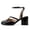 Black, variant on Women Split Tabi Toe Mary Jane Pumps, Crackled Faux Leather T‑Strap Ankle Buckle Block Heel Backless Dress Heels For Party Club