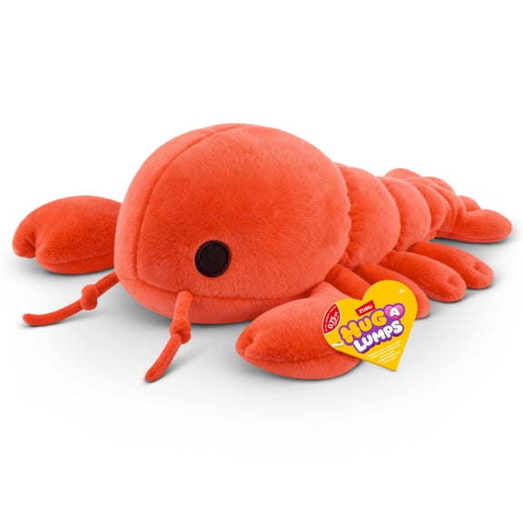 Hug a Lumps Small 1.65 lbs Lenny the Lobster Weighted Plush, Soft Stuffed Animal Toy by ZURU