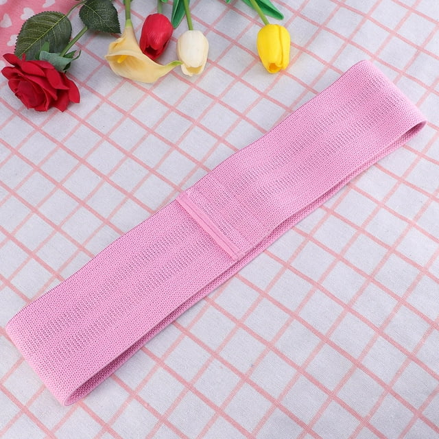SHOWERORO 1Set Elastic Hip Band Tension Band Pink For Leg Exercises Resistance Training Gym