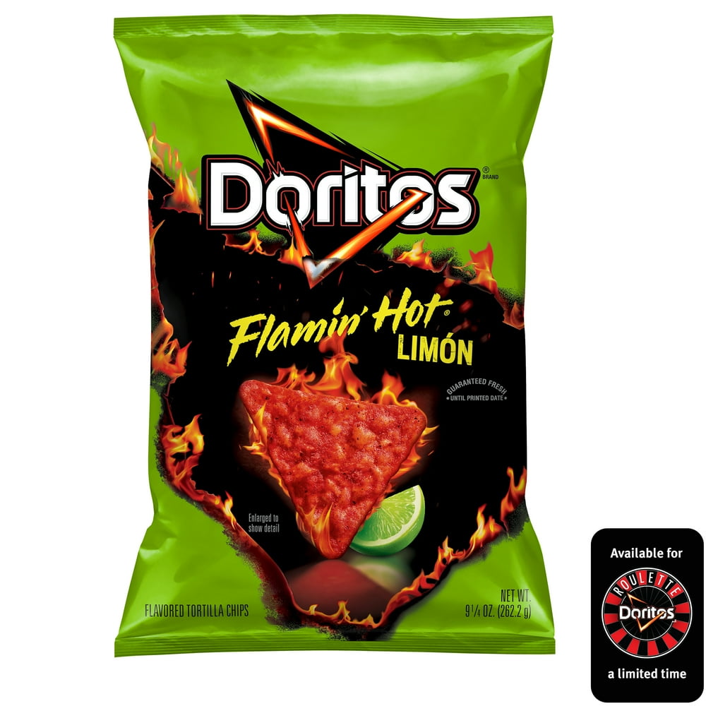 Doritos Flavored Tortilla Chips Flamin' Hot Limon 9.25 Oz