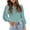 Light Blue, variant on Casual Tops Women Plus Size Western Sweatshirt Women Spring Round Neck Solid Color Button Long Sleeve Casual Sweatshirt