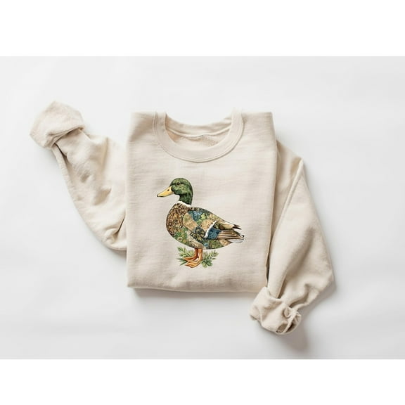 Retro Mallard Ducks Fall Sweatshirt, Vintage 90s Waterfowl Pullover, Cute Fall Duck Clothing, Cozy Animal Lover Top
