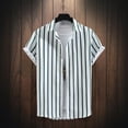 thumbnail image 7 of JAJAHO Mens Button Up Shirts Summer Striped Short Sleeve Casual Beach Collared Regular Fit Business Dress Shirts Classic Tops, 7 of 7
