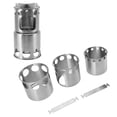 thumbnail image 3 of Outdoor Camping Stove Set, Wood Burning Camp Stove Stainless Steel Portable Stove, Portable Sleeve Carter Wild Camp Folding Windproof Stove Roasting Fire Heating Stove For Camping, 3 of 5