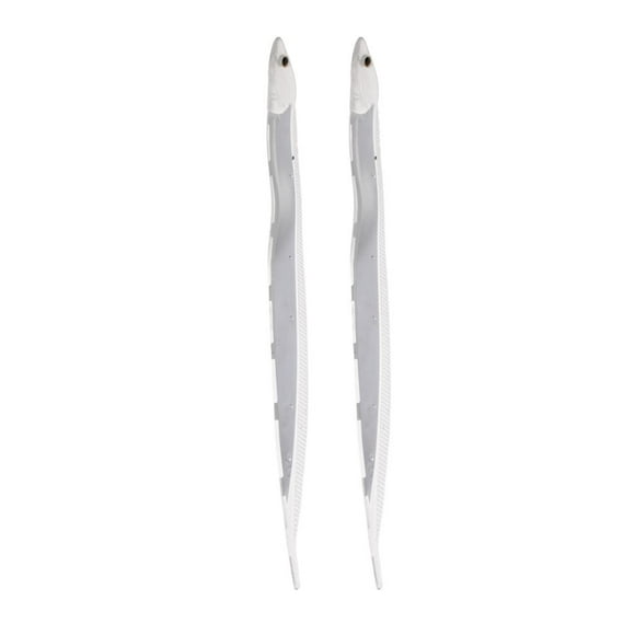 S SERENABLE 2pcs Transparent Fishing Lure, Soft Bait, Hairtail Saury Fish Lure, Sea Fishing