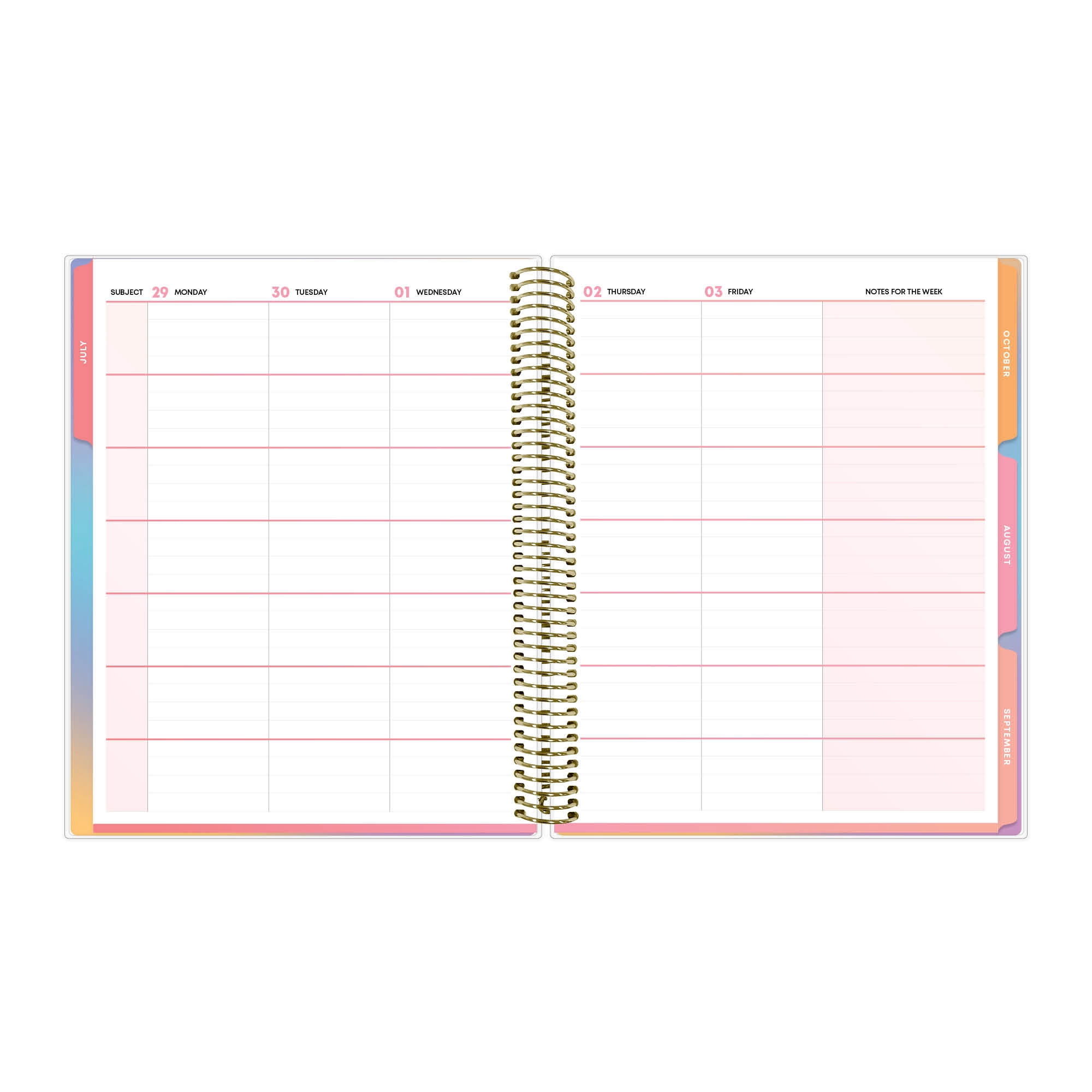 TeachWell for Blue Sky Monthly Weekly Planner, 8.5" x 11", Spring (July 2026 - June 2027)