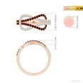 thumbnail image 3 of ANGARA Natural Encrusted Ruby and Diamond Infinity Knot Ring in 14K Rose Gold for Women (Size-1.3mm) | July Birthstone, Birthday, Anniversary, Jewelry Gift for Women | Natural Ruby Ring, 3 of 8