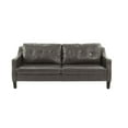 thumbnail image 6 of Contemporary 2pc Sofa Set Gel Leatherette Sofa Loveseat Gray Tufted Couch Pillows Living Room Furniture, 6 of 8