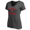thumbnail image 2 of Women's Heathered Gray Tampa Bay Buccaneers Victory Arch V-Neck T-Shirt, 2 of 3