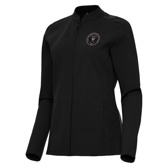 Women's Antigua Black Inter Miami CF Regard Full-Zip Jacket